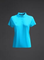 Ženska polo majica Rangi – Fluo tirkizna