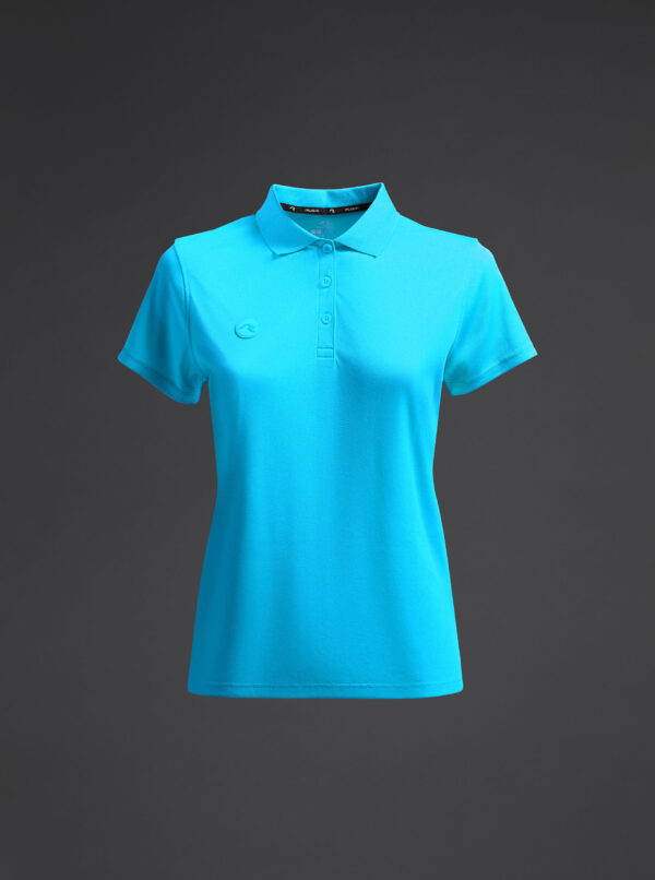 Ženska polo majica Rangi – Fluo tirkizna