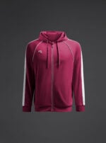 Dječja jakna s kapuljačom Afiki – Bordo / Bijela