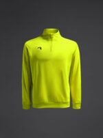 Dukserica s polu-patentom Mawi – Fluo žuta