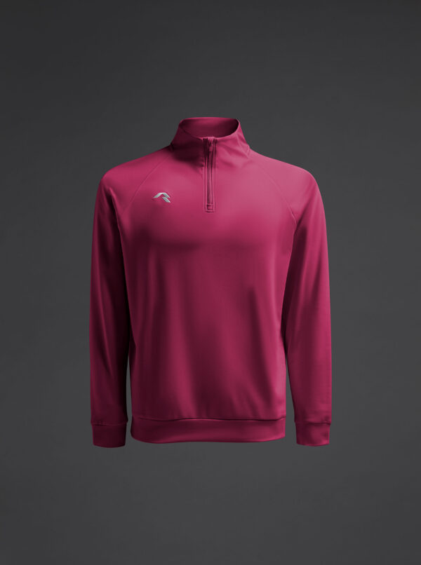 Dukserica s polu-patentom Mawi – Bordo