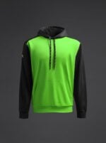 Dječji hoodie Saba – Fluo zelena / Crna
