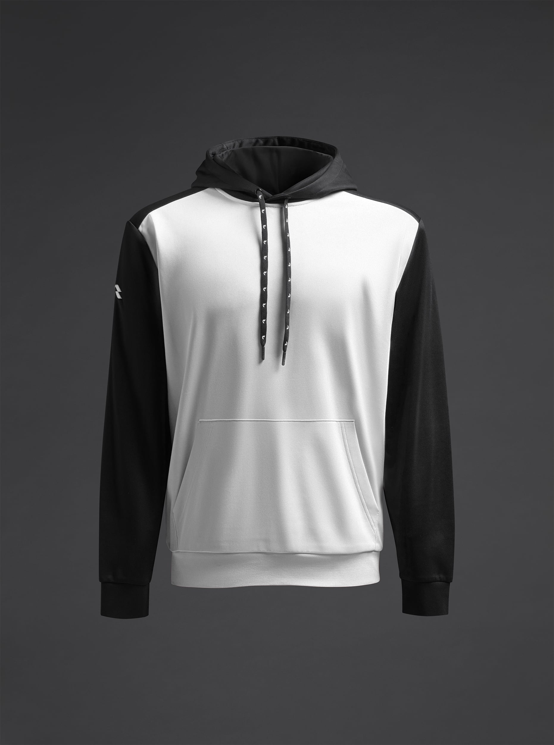 musai-0307-bijela-crna-front Hoodie Saba – Bijela / Crna