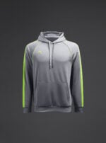 Hoodie Afiki – Svijetlo siva / Fluo žuta