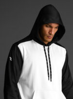 Hoodie Saba – Bijela / Crna, detalj