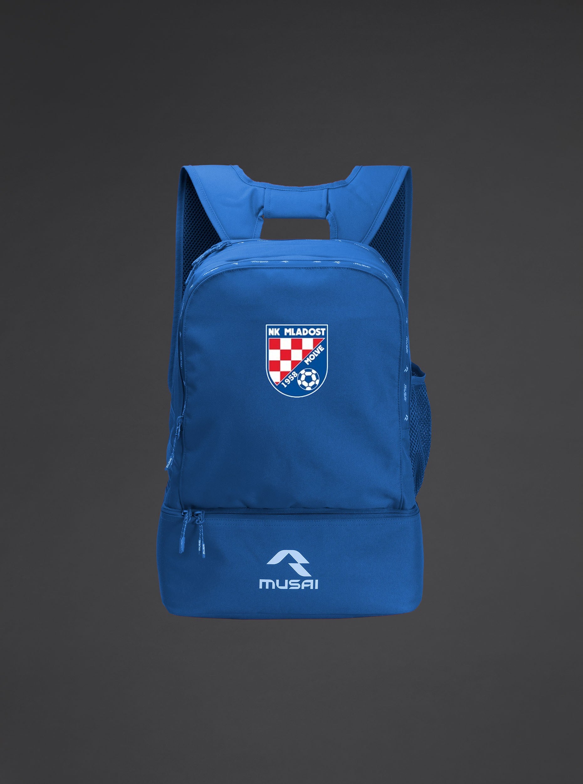 sportski-ruksak-zote-30-l-nk-mladost-molve-kraljevsko-plava-front Sportski ruksak Zote 30 l NK Mladost Molve - Slika 1